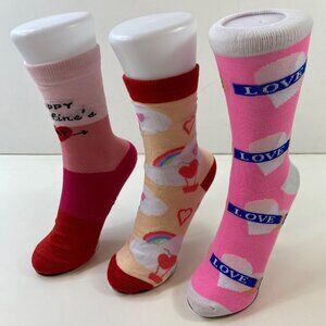 Womens Valentines Day & Love-Themed Novelty Socks 3 Pack
